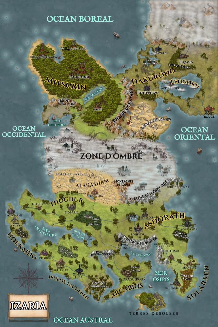 Nouvelle carte du monde d'Izaria